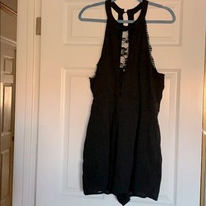 Black halter romper